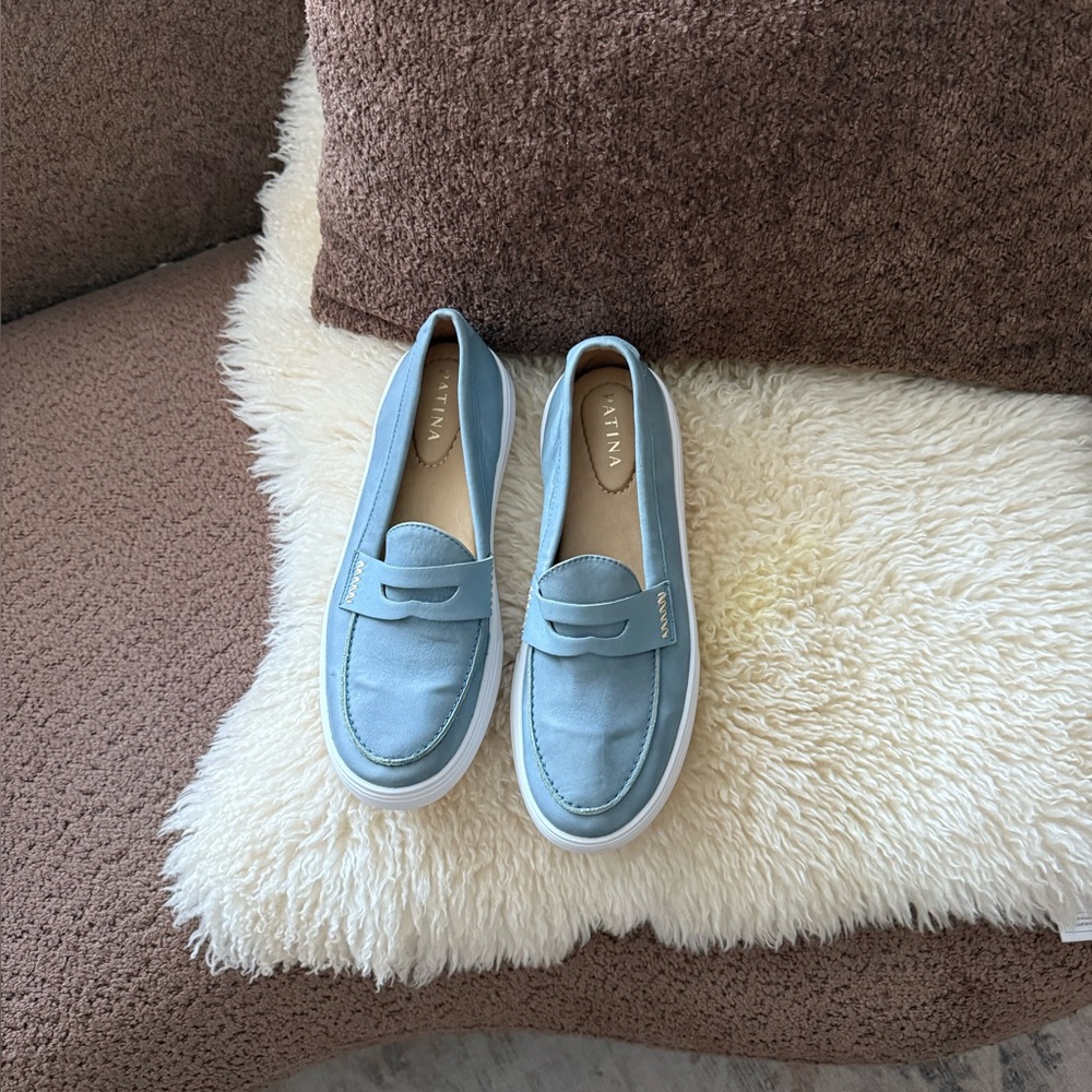 Patina Boardwalk Penny Loafer in Glacier Blue